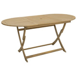 9 Piece Garden Dining Set Solid Wood Acacia - Rear View