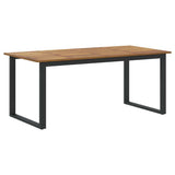 Garden Dining Set 5 pcs Black Solid Acacia Wood - 45-Degree Angle