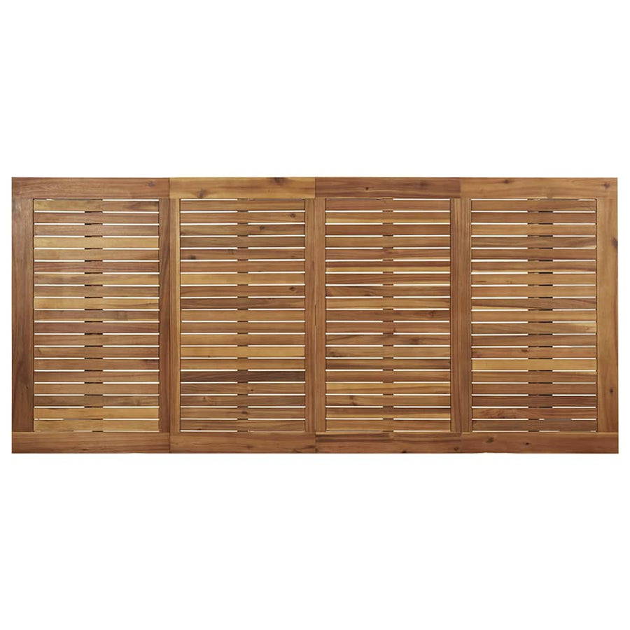 Garden Dining Set 5 pcs Black Solid Acacia Wood