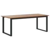 Garden Dining Set 7 pcs Black and brown
