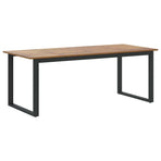 Garden Dining Set 9 pcs Black 200 x 90 x 75 cm