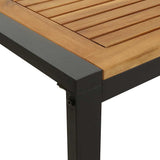 Garden Dining Set 7 pcs Black and brown
