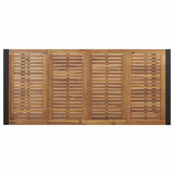 Garden Dining Set 7 pcs Black and brown - Low Angle