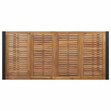 Garden Dining Set 9 pcs Black Solid Acacia Wood - Low Angle