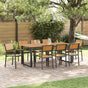 Stacking Chair 8 pcs Brown Solid Acacia Wood Stackable