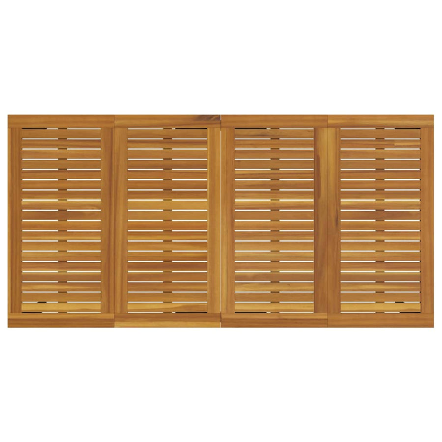 Garden Dining Set 7 pcs Black Solid Acacia Wood