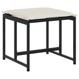 15 Piece Garden Dining Set with Cushions Black Poly Rattan - Close-Up Angle