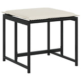 17 Piece Garden Dining Set with Cushions Black Poly Rattan - Close-Up Angle