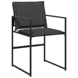 13 Piece Garden Dining Set with Cushions Black Textilene - Top-Down View