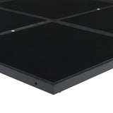 13 Piece Garden Dining Set with Cushions Black Textilene - Close-Up Angle