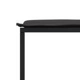 9 Piece Garden Dining Set with Cushions Black Textilene