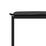 15 Piece Garden Dining Set with Cushions Black Textilene - Extra Image