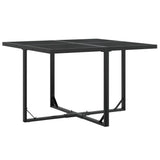 5 Piece Garden Dining Set Black Textilene - Side View