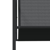 5 Piece Garden Dining Set Black Textilene - Rear View