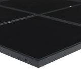 5 Piece Garden Dining Set Black Textilene - Close-Up Angle