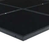7 Piece Garden Dining Set Black Textilene - Close-Up Angle