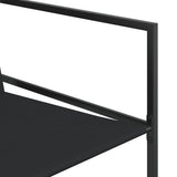 13 Piece Garden Dining Set Black Textilene - 45-Degree Angle