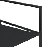 9 Piece Garden Dining Set Black Textilene - 45-Degree Angle