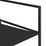 11 Piece Garden Dining Set Black Textilene - 45-Degree Angle