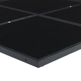 11 Piece Garden Dining Set Black Textilene - Close-Up Angle