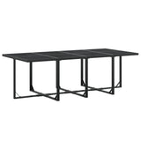 13 Piece Garden Dining Set Black Textilene