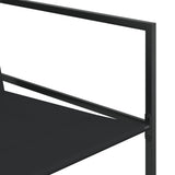 13 Piece Garden Dining Set Black Textilene