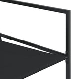 15 Piece Garden Dining Set Black Textilene - 45-Degree Angle