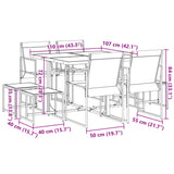 9 Piece Garden Dining Set Black Textilene