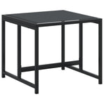 13 Piece Garden Dining Set Black Textilene