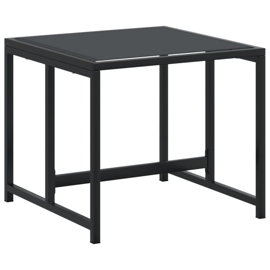 13 Piece Garden Dining Set Black Textilene