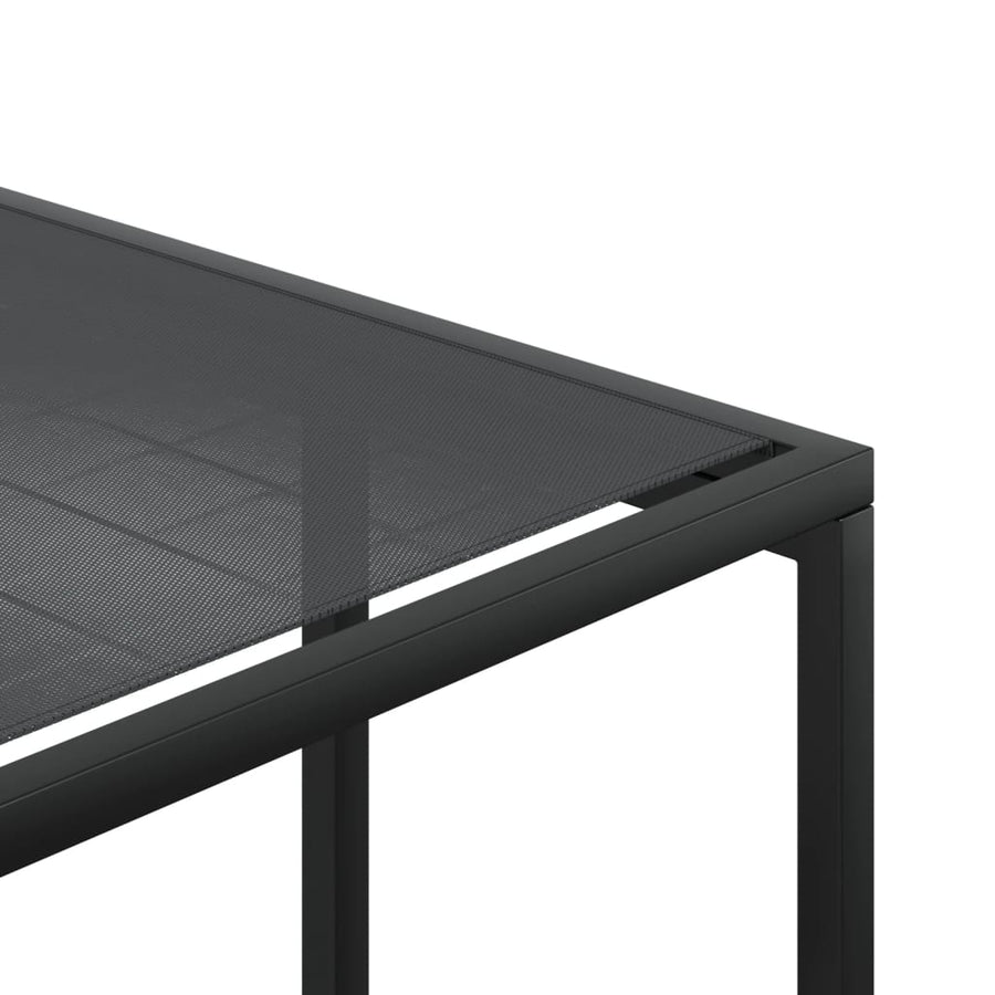 13 Piece Garden Dining Set Black Textilene