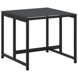 17 Piece Garden Dining Set Black Textilene - 45-Degree Angle