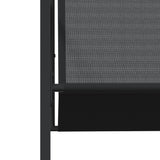 17 Piece Garden Dining Set Black Textilene