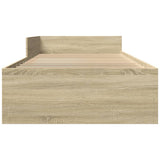 Bed Frame without Mattress Sonoma Oak 90x190 cm Engineered Wood - 45-Degree Angle