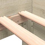 Bed Frame without Mattress Sonoma Oak 90x190 cm Engineered Wood - Close-Up Angle