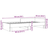 Bed Frame without Mattress Sonoma Oak 90x190 cm Engineered Wood - Extra Image