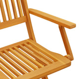 3 Piece Folding Bistro Set Solid Wood Acacia - Low Angle