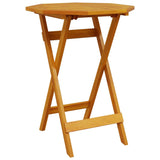 3 Piece Folding Bistro Set Solid Wood Acacia - Side View
