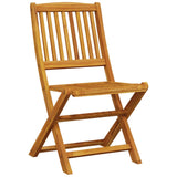 3 Piece Folding Bistro Set Solid Wood Acacia - 45-Degree Angle