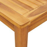 3 Piece Garden Dining Set Solid Wood Acacia - Close-Up Angle