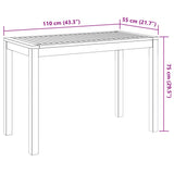 3 Piece Garden Dining Set Solid Wood Acacia - Extra Image