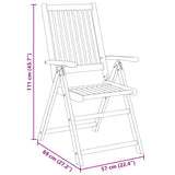 3 Piece Garden Dining Set Solid Wood Acacia - Extra Image
