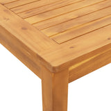 3 Piece Garden Dining Set Solid Wood Acacia - Close-Up Angle