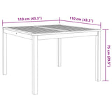3 Piece Garden Dining Set Solid Wood Acacia - Extra Image