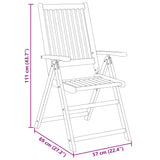 3 Piece Garden Dining Set Solid Wood Acacia - Extra Image