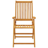 5 Piece Garden Dining Set Solid Wood Acacia - Rear View