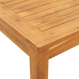5 Piece Garden Dining Set Solid Wood Acacia - Close-Up Angle
