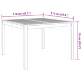 5 Piece Garden Dining Set Solid Wood Acacia - Extra Image