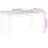 5 Piece Garden Dining Set Solid Wood Acacia - Extra Image