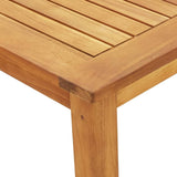 3 Piece Garden Dining Set Solid Wood Acacia - Close-Up Angle